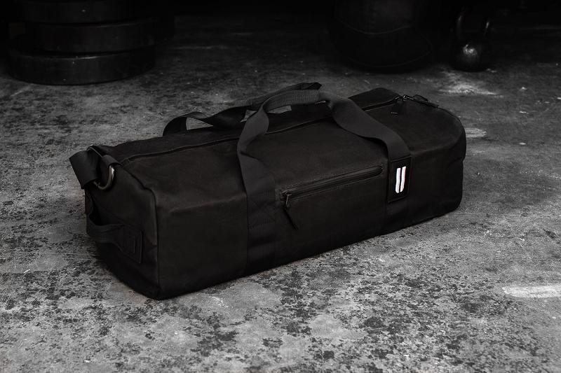 Men's Nobull Waxed Canvas Traditional Duffle Bags Black | SG E2562B